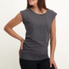 Asana Yoga T-Shirt mit kurzen Ärmeln Yoga Shirt mit Taillenbund
