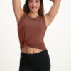 Karuna Balance Loose-fit yoga tank – yoga knot crop top – Mocca - 15443055