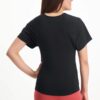 Bamboo yoga shirt Chandra - Urban Black-back-model