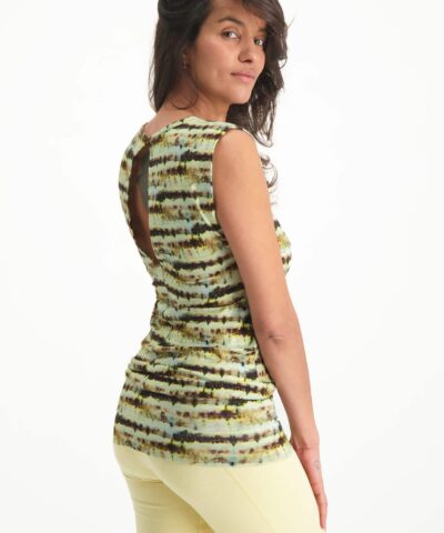 Bhav Yoga Oberteil Tie Dye mit offenem Rückenausschnitt von Urban Goddess