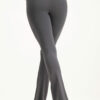 Flared yoga pants Pranafied_charcoal_back_model