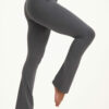 Flared yoga pants Pranafied_charcoal_side_model