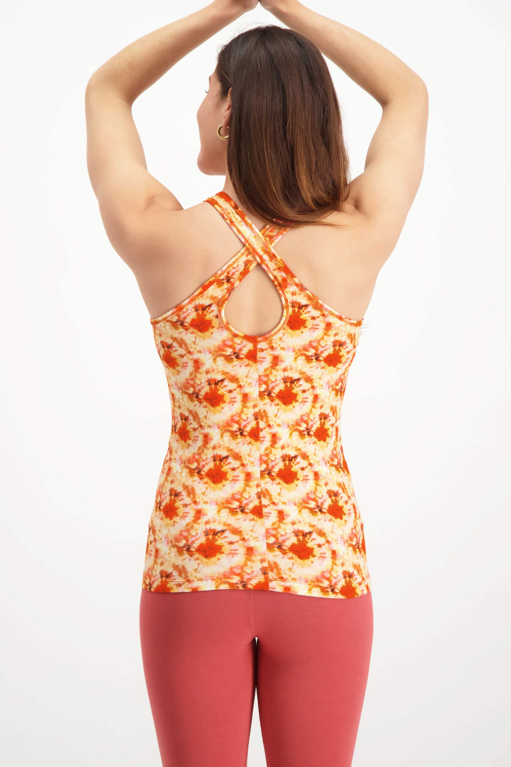 Tie dye yoga top Prana in print Summer Dream – Urban Goddess - achterkant