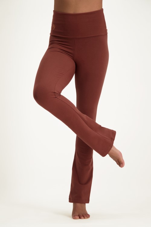 pranafied pants-garnet-Flare yoga pants