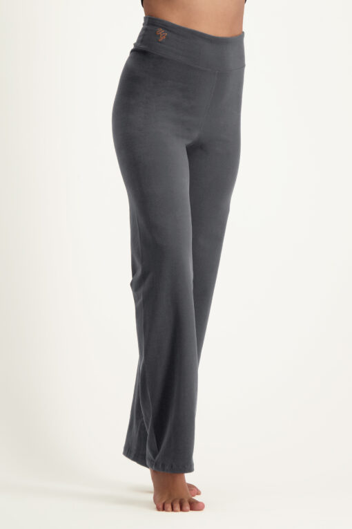 Agni wijde yoga broek-high waist yoga broek met wijde pijpen-urban black-15515501