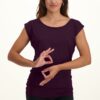 Asana weiches Yoga-T-Shirt-lockeres Yoga-Top aus Bambus-Bloom-15045556