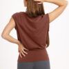 Yoga en pilates dry fit sport top bruin - Mula top mocca - back