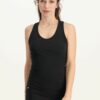 Surya dry fit yoga sport top - Urban Black - Urban Goddess yoga & active wear - model front