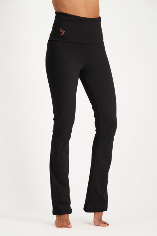 Pranafied Flared Yoga Pants - Onyx Black - model front
